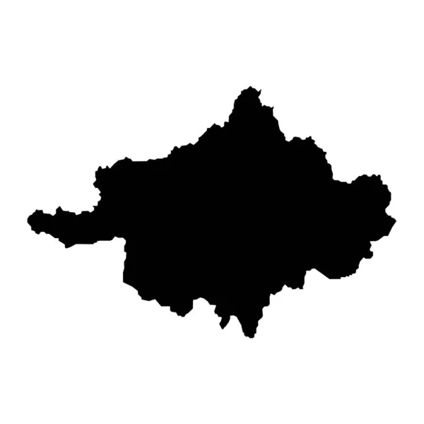 Mapa Del Condado Szabolcs Szatmar Bereg Distrito Administrativo Hungría Ilustración — Vector de stock
