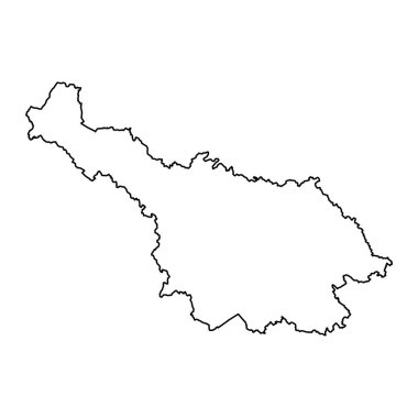 County Cavan haritası, İrlanda idari bölgeleri. Vektör illüstrasyonu.