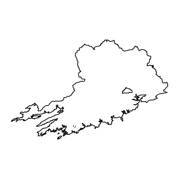 Carte Comté Cork Comtés Administratifs Irlande Illustration Vectorielle — Image vectorielle