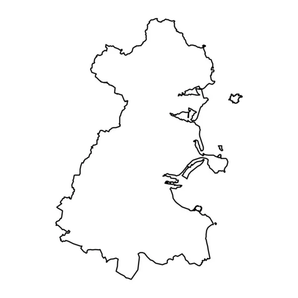 Condado Dublín Mapa Condados Administrativos Irlanda Ilustración Vectorial — Vector de stock