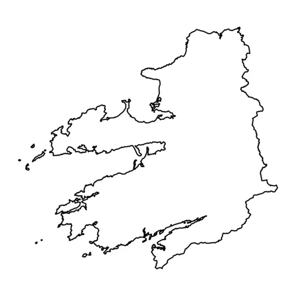 Kerry Ilçesi Haritası Rlanda Idari Bölgeleri Vektör Illüstrasyonu — Stok Vektör