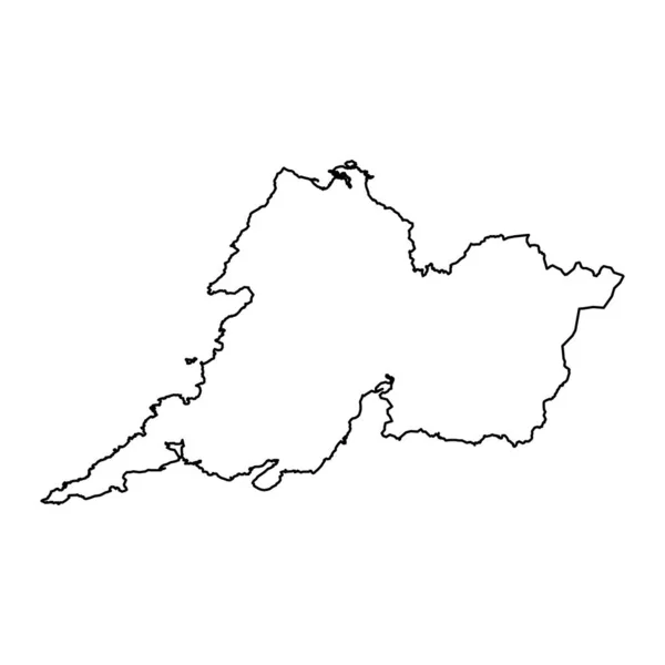 郡の地図 アイルランドの行政郡 ベクターイラスト — ストックベクタ
