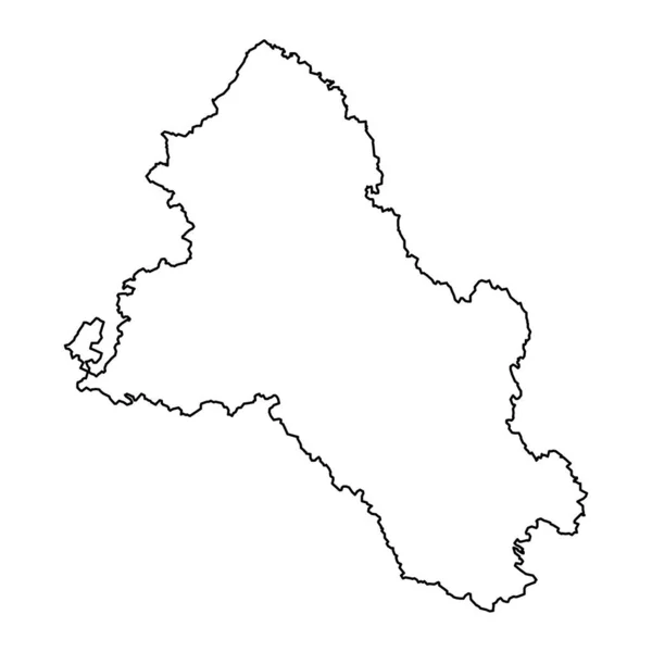 Karte Der Grafschaft Monaghan Verwaltungsbezirke Irlands Vektorillustration — Stockvektor