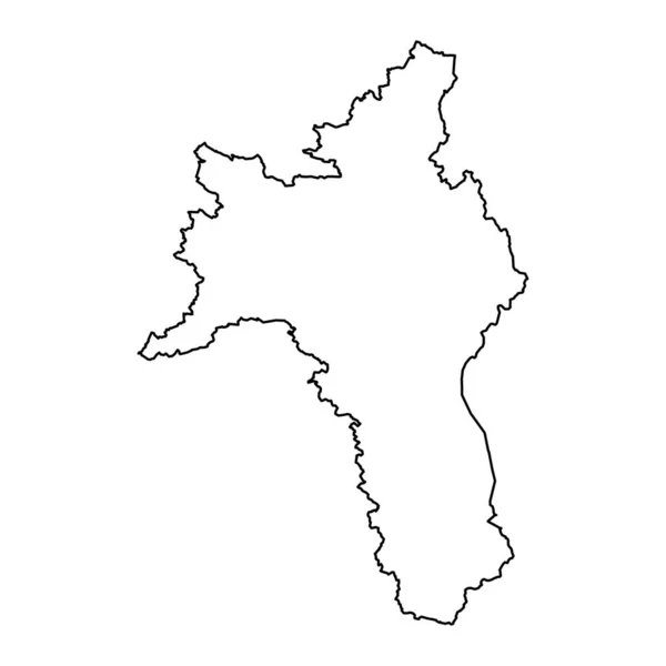 Roscommon Megye Térképe Írország Közigazgatási Megyéi Vektorillusztráció — Stock Vector