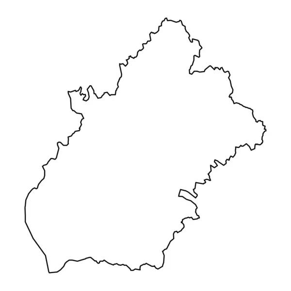 Карта Графства Лонгфорд Административные Округа Ирландии Векторная Иллюстрация — стоковый вектор