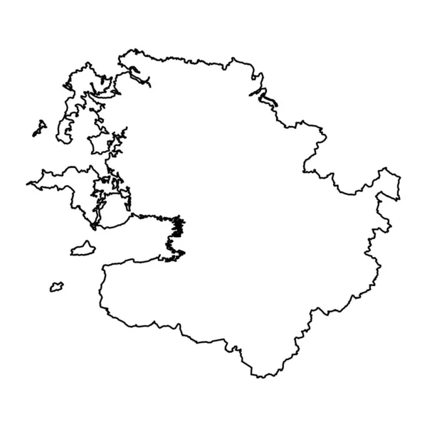 Mapa Hrabství Mayo Správní Okresy Irska Vektorová Ilustrace — Stockový vektor