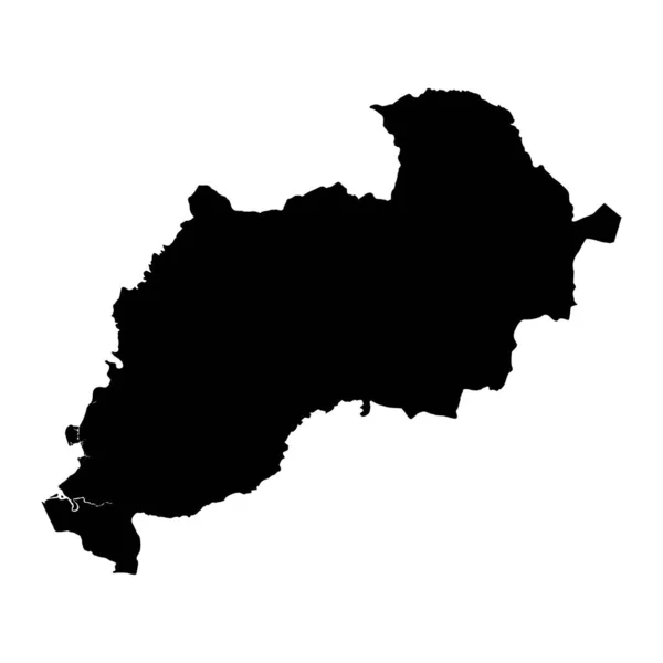 Lliw Valley Karta Wales Distrikt Vektorillustration — Stock vektor