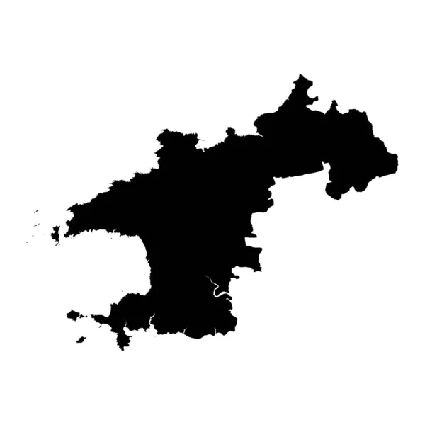 Mapa Preseli Pembrokeshire Distrito Gales Ilustração Vetorial — Vetor de Stock