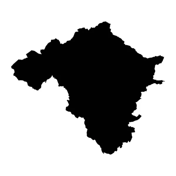 Karte Des Bezirks Radnorshire Bezirk Von Wales Vektorillustration — Stockvektor