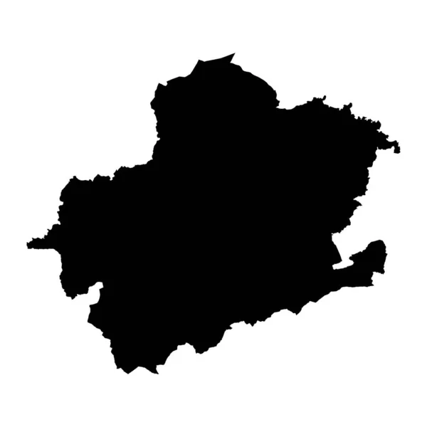 Peta District Pacieryshire Distrik Wales Ilustrasi Vektor - Stok Vektor
