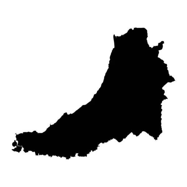 Mapa Ceredigião Distrito Gales Ilustração Vetorial — Vetor de Stock