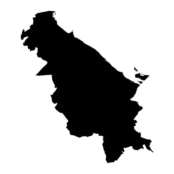Distrito Delyn Mapa Distrito Gales Ilustração Vetorial — Vetor de Stock