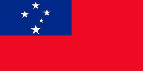 Прапор Самоа Офіційні Кольори Пропорції Приклад Вектора — стоковий вектор