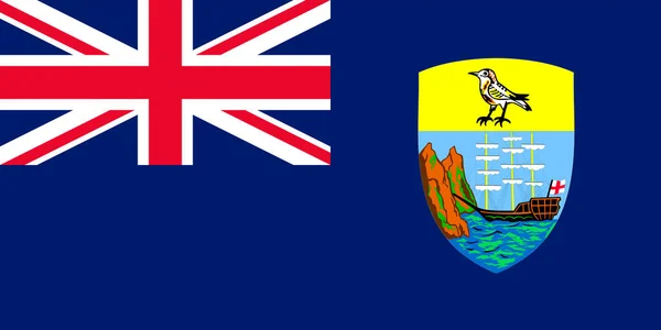 Saint Helena Ascension Tristan Cunha Flag Official Colors Proportion Vector — Vector de stock