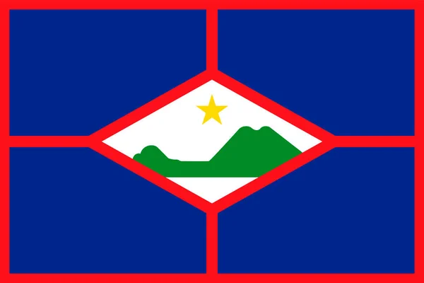 Sint Eustatius Flag Official Colors Proportion Vector Illustration — 图库矢量图片