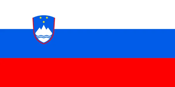 Slovenia Flag Official Colors Proportion Vector Illustration —  Vetores de Stock