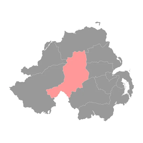 Carte Centre Ulster District Administratif Irlande Nord Illustration Vectorielle — Image vectorielle
