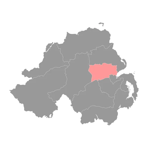 Antrim Και Newtownabbey Χάρτης Διοικητική Περιφέρεια Της Βόρειας Ιρλανδίας Εικονογράφηση — Διανυσματικό Αρχείο