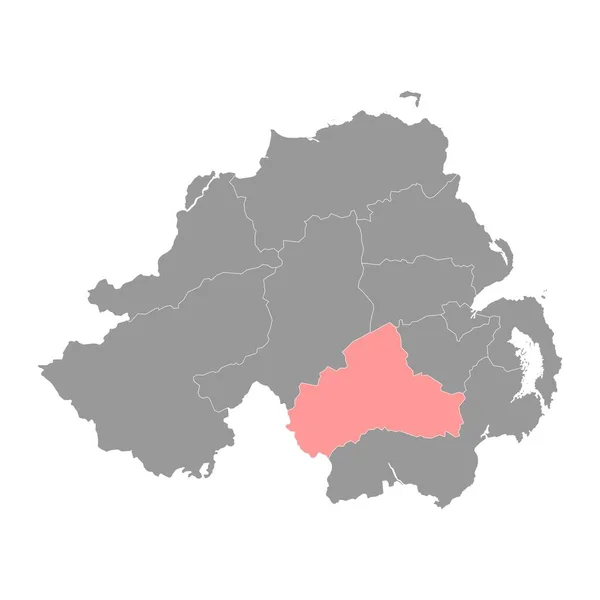 Mapa Armagh City Banbridge Craigavon Okręg Administracyjny Irlandii Północnej Ilustracja — Wektor stockowy