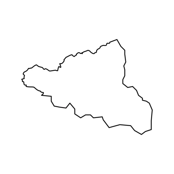 Mapa Distrital Peja Distritos Kosovo Ilustração Vetorial —  Vetores de Stock