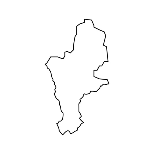 Karte Des Distrikts Prizren Distrikte Des Kosovo Vektorillustration — Stockvektor