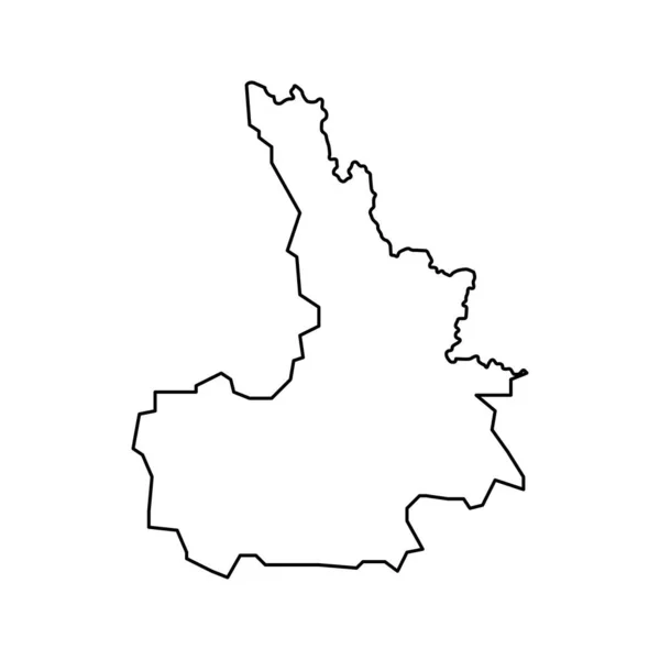 Карта Приштинского Района Районов Косово Векторная Иллюстрация — стоковый вектор