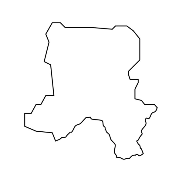 Ferizaj Landkarte Bezirke Des Kosovo Vektorillustration — Stockvektor