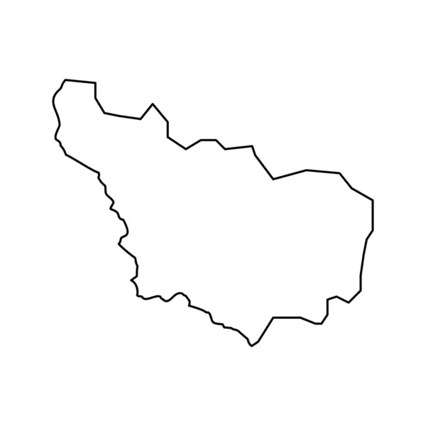 Mapa Distrital Gjakova Distritos Kosovo Ilustração Vetorial — Vetor de Stock