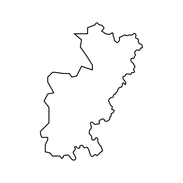 Mapa Distrital Gjilan Distritos Kosovo Ilustração Vetorial —  Vetores de Stock