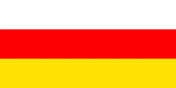 Bandiera Dell Ossezia Del Sud Colori Proporzioni Ufficiali Illustrazione Vettoriale — Vettoriale Stock