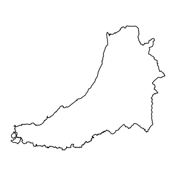 Ceredigion Karta Wales Distrikt Vektorillustration — Stock vektor