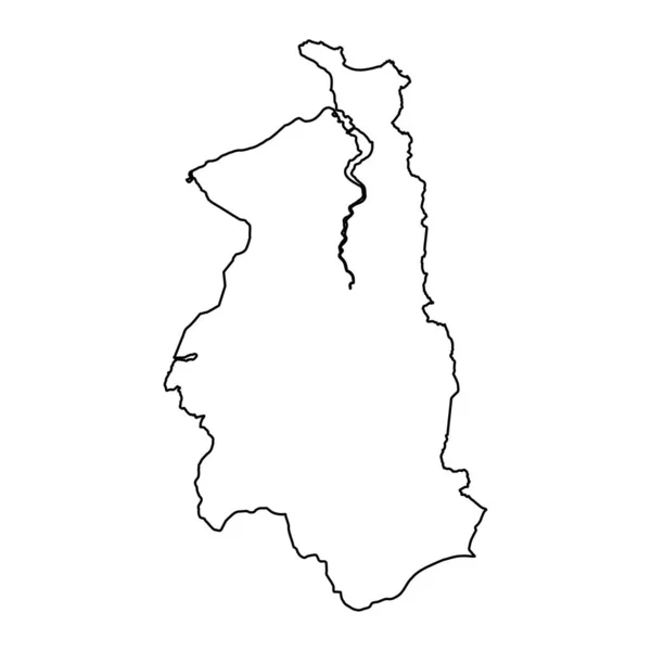 Karte Des Bezirks Aberconwy Bezirk Von Wales Vektorillustration — Stockvektor