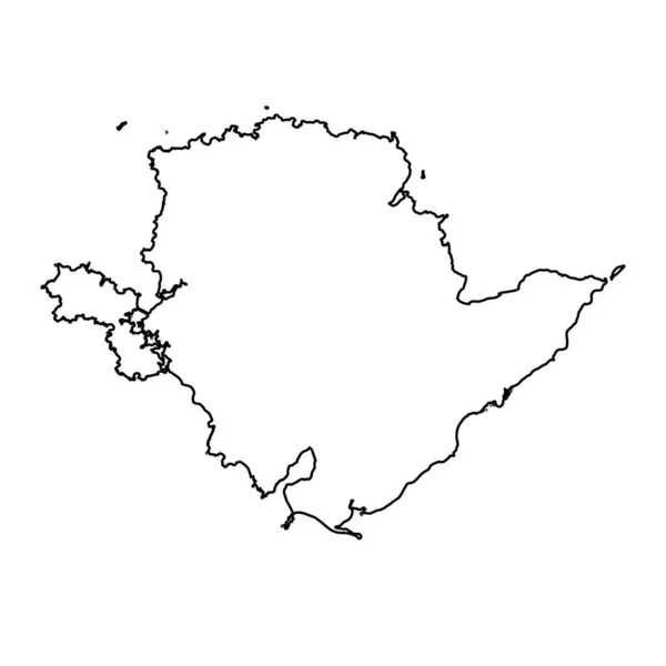 Mappa Anglesey Distretto Del Galles Illustrazione Vettoriale — Vettoriale Stock