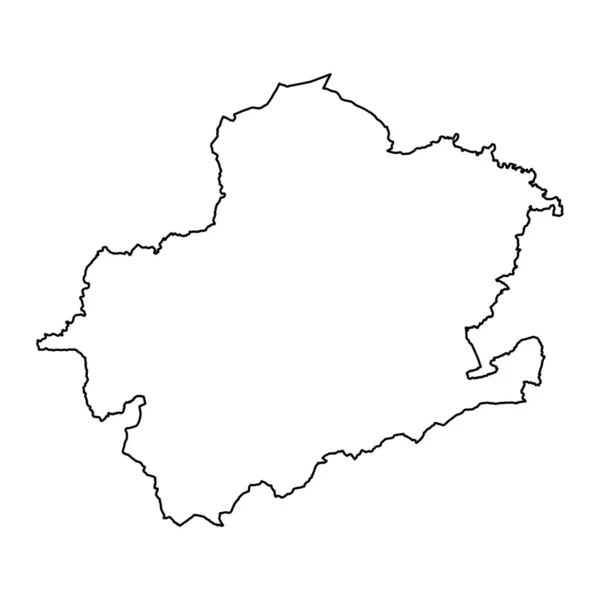 District Montgomeryshire Carte District Pays Galles Illustration Vectorielle — Image vectorielle