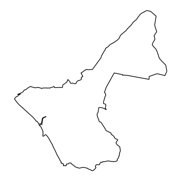 Karte Des Distrikts Port Talbot Distrikt Von Wales Vektorillustration — Stockvektor