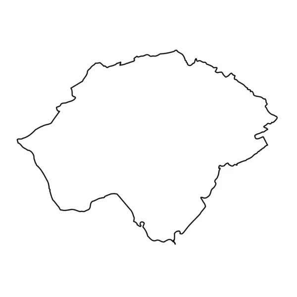 Χάρτης Περιοχής Κάρντιφ Περιφέρεια Ουαλίας Εικονογράφηση Διανύσματος — Διανυσματικό Αρχείο
