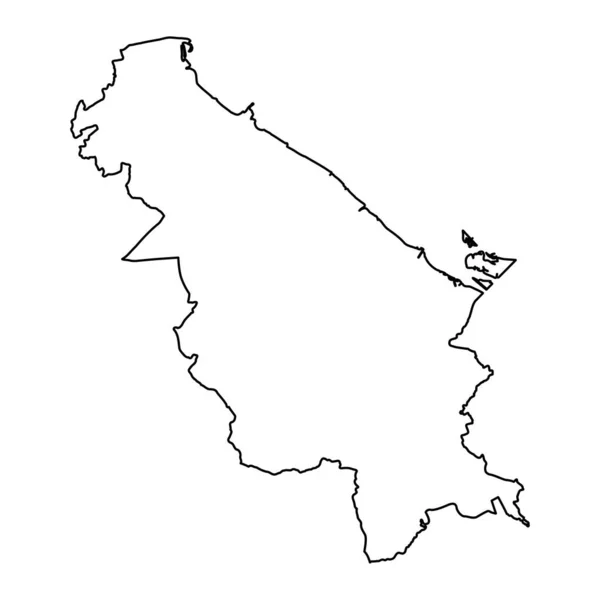 Delyn Bölgesi Haritası Galler Bölgesi Vektör Illüstrasyonu — Stok Vektör