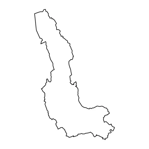 Distrikt Rhymney Valley Karta Distriktet Wales Vektorillustration — Stock vektor