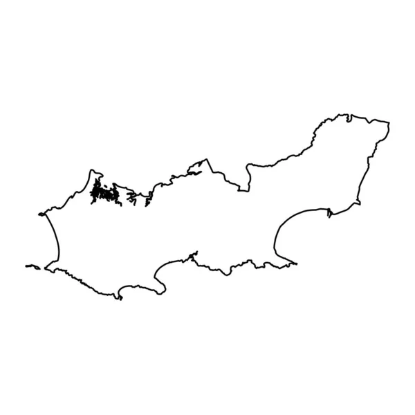 Området Swansea Karta Distriktet Wales Vektorillustration — Stock vektor