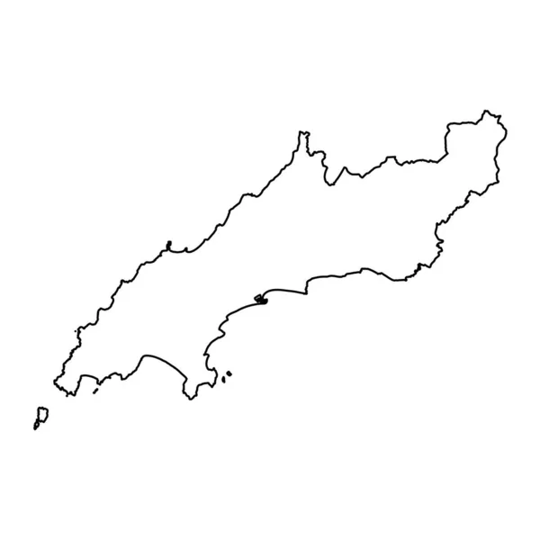 ドワイヤー地図 ウェールズの地区 ベクターイラスト — ストックベクタ