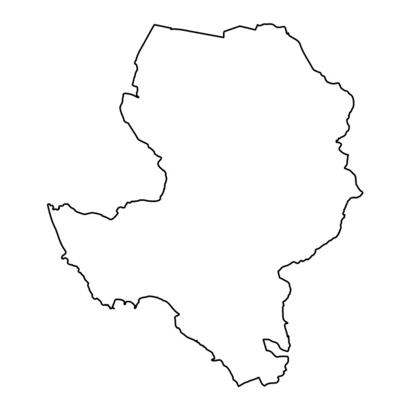 Χάρτης Του Μπόροου Της Ουαλίας Εικονογράφηση Διανύσματος — Διανυσματικό Αρχείο