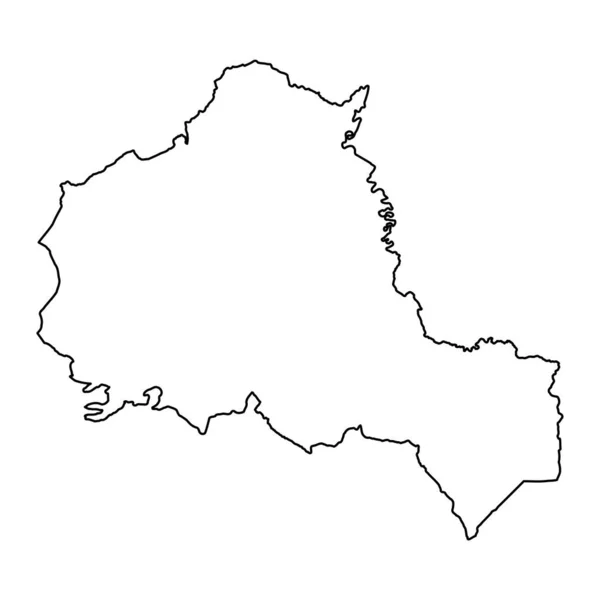 Χάρτης Wrexham Maelor Περιφέρεια Ουαλίας Εικονογράφηση Διανύσματος — Διανυσματικό Αρχείο