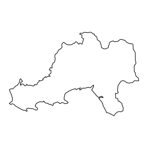 Κομητεία West Glamorgan Ουαλία Εικονογράφηση Διανύσματος — Διανυσματικό Αρχείο