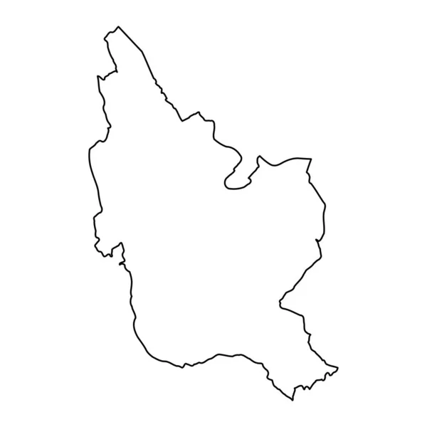 Карта Ислуина Округ Уэльс Векторная Иллюстрация — стоковый вектор