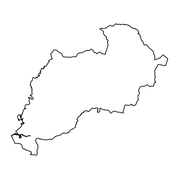 Lliw Valley地图 威尔士区 矢量说明 — 图库矢量图片