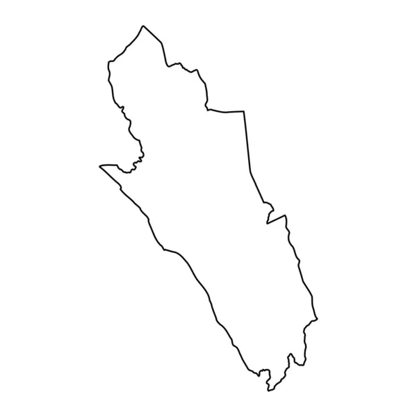 Merthyr Tydfil County Borough Kaart District Wales Vectorillustratie — Stockvector