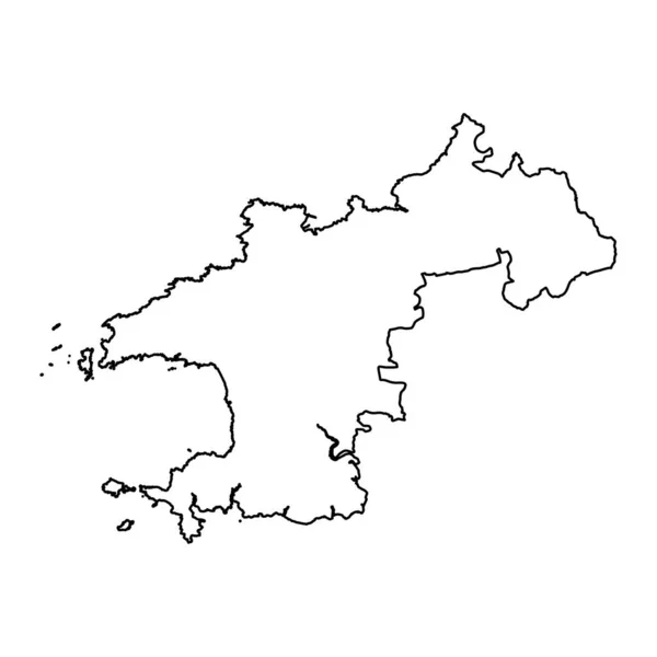 Mapa Preseli Pembrokeshire Distrito Gales Ilustración Vectorial — Vector de stock