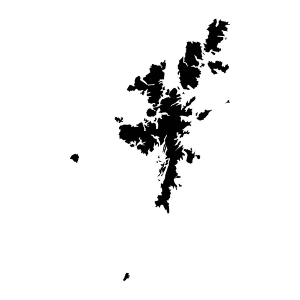 Carte Des Îles Shetland Zone Conseil Écosse Illustration Vectorielle — Image vectorielle
