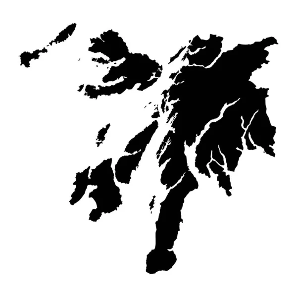 Карта Аргайла Бьюта Район Совета Шотландии Векторная Иллюстрация — стоковый вектор