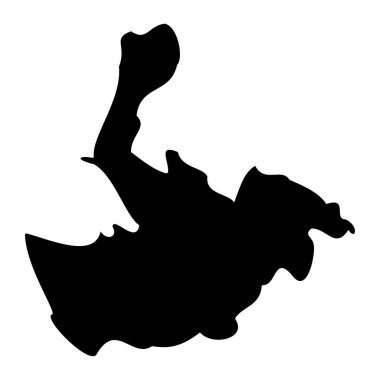 Merseyside haritası, İngiltere 'nin törensel ilçesi. Vektör illüstrasyonu.